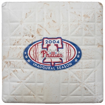 2004 Philadelphia Phillies Game Used Inaugural Season Base (MLB Authenticated)